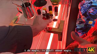 Debt4k. uber-sexy and innocent beauty with amazing tits and abilities was a real witch in the couch