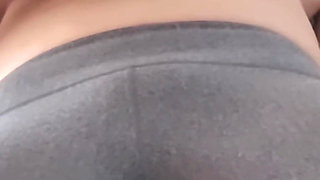 Squirting in Stretch Pants