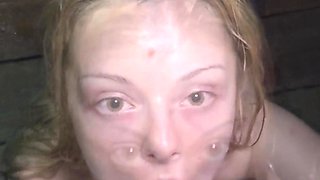 Late Night Beach Quick Blowjob and Big Facial