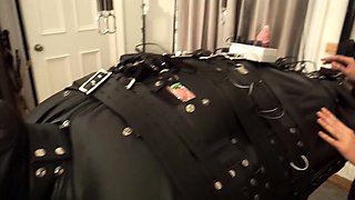 Femdom fetish mistresses fuck bdsm loser with strapon