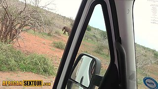 Safari with black African teenager with sex