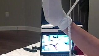Hot Mature Granny Masturbates While Hubby Watches Strokes His Cock