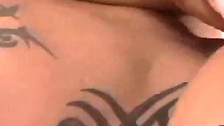 German Sex with a Tattooed Whore and Small Natural Tits Loves to Take It in the Pussy From a Handsome Cock