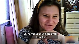 Hot Russian Brunette Grustina Nectaria Masturbates in Socks - Amateur Chat Sex