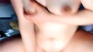 Amateur Asian teen sucks this big hard cock