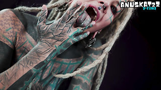 Alternative Girl Tattooed Throat Fucking and Anal Drilling