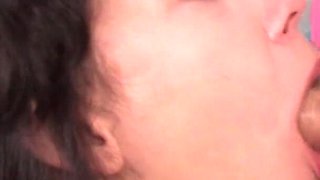 This little cutie gagged a few times till.... Watch this crazy throatfuck