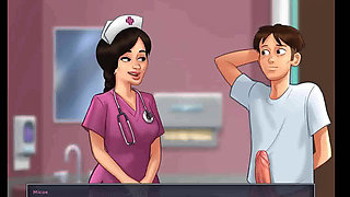 Summertime saga: hot nurse sucks big cock in the hospital ep 162