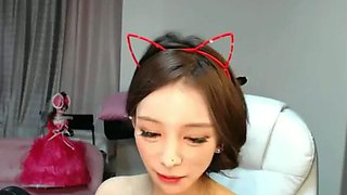 Korea vj playing with herself