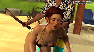 Young Babe Gets Her Hot Ass Spanked And Her Little Pussy Creampied - Taboo University - 3D Animated Hentai Game - #19