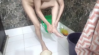 Step siblings get down in the bathroom with some hot role play action
