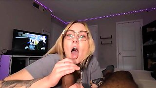 Nerd girl sucks BBC amateur porn