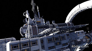The best sex in space. Hot japanese babe gets fucked hard on orbital space station