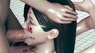 Bathroom Slut Facefucked