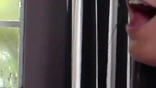 Busty brunette teen Raquel Diamond sucks and fucks cock