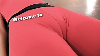 Spandex Teen Cameltoe Pussy Round Ass Big Tits.