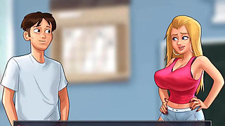 Summertime saga: stepmom gives a handjob to her stepson in the car ep 171,172