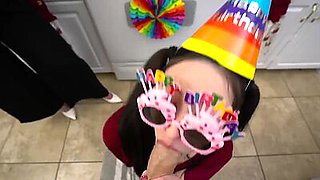 Melody Mynx and Tifa Quinn Blowjob Birthday Party