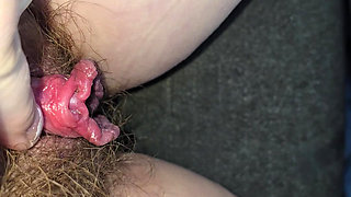 Whore Toying Her Fat Hairy Cunt In A Parking Lot