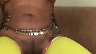 Blonde ebony bitch wearing stockings gets her pussy and ass hole devastated by bbc