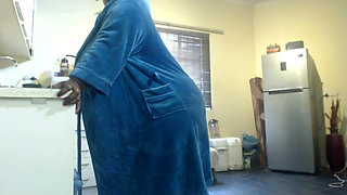 Ebony BBW Strip Teasing