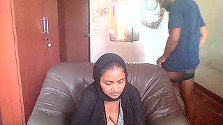 Behind the Scenes of Hijab Office MILF Had a Visitor Neighbor Boy