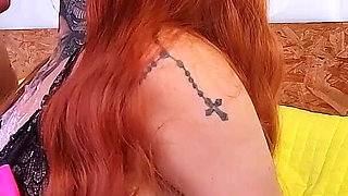 Lots of Cumshots - Cock-thirsty Redhead Takes a Lot of Milk From Her Stepbrother