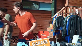 Tanned Brunette Latina Brandy Salazar - Sweet Deal! An Intense Yard Sale Dickdown in HD Outdoors - Big tits