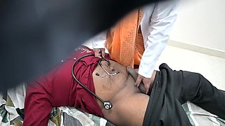 Indian Doctor Checking Patient Dick In Clinic
