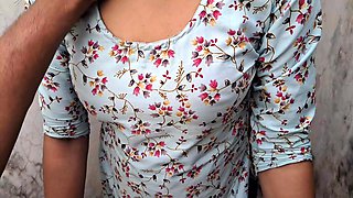 Hot Indian Nabour Girl Sucking Dick so Good and Recieve Warm Cum in Mouth