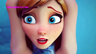 Elsa And Anna Frozen BDSM - 3D Animation Parody