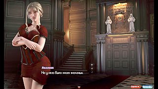 Busty babe gives amazing blow job and hand job in cartoon style