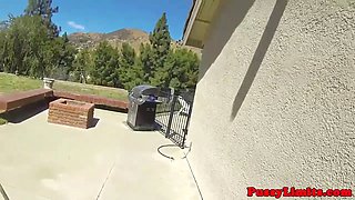 Cocksucking inked slut doggystyled in fantasy