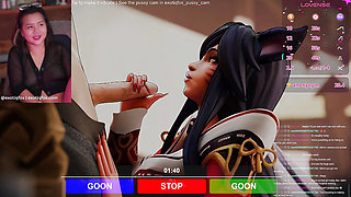 FemDom Hentai Goon Stream Nerdy Asian Girl Masturbates to Hentai with Fans Live
