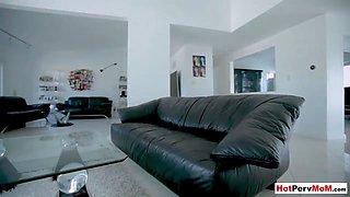 Tiny titted asian MILF stepmother loves her stepson