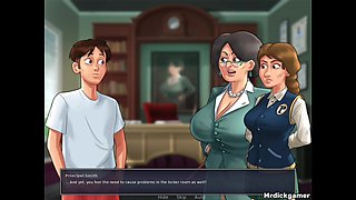 Summertime Saga Anon Gets His Dick Hard in Front of His College Teacher