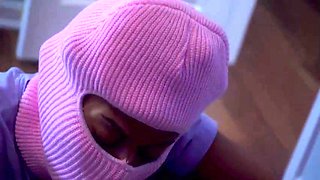 Stacy is providing a deep deep throat to a insatiable, black stud, before getting boinked from the back