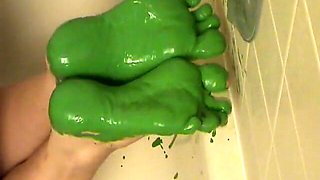 Charlee Chase's Green Feet