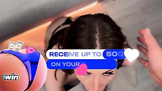 Hot tattoo doll with ginormous man meat in her mouth,