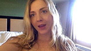 Awesome Big Boobs Blonde Masturbates In The Shower