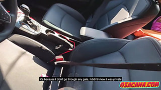 Eating the young girl inside the car in the woods