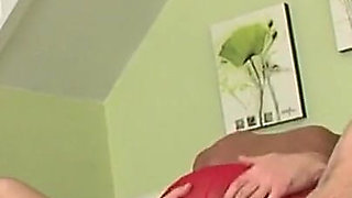 Teen with Red Stockings Gets Her Ass Spanked Hard and Cunt Smashed by a Older Man