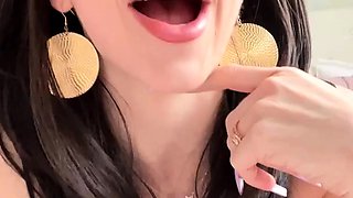 Chubby Brunette Big Boobs Dildo Masturbation
