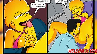 Wild hentai Simpsons comic about their trip to Caribbean