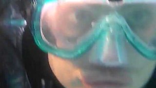 Holding Breath Underwater in Pool, Masturbation and Orgasm