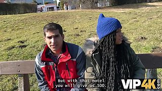 Hot Ebony Girl Fucked Hard in Car by Stranger - Big Natural Tits POV