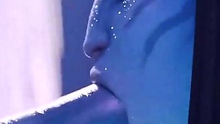 Gifdoozer Avatar Neytiri Performs Intense Deep Throat in the Jungle: Public, Passionate, Hardcore Sex with a Seductive