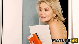 Mature4k. schoolgirl took tutor to bedroom with intention to taste mature twat