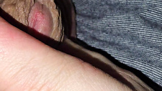 Step mom hand pulled out step son dick without his permission