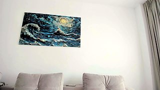 Masturbating solo babe loves her toys